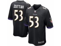 Men's Nike Baltimore Ravens #53 Jeremy Zuttah Game Black Alternate NFL Jersey