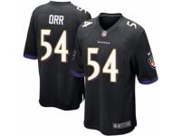 Men's Nike Baltimore Ravens #54 Zach Orr Game Black Alternate NFL Jersey