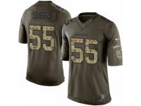 Men's Nike Baltimore Ravens #55 Terrell Suggs Limited Green Salute to Service NFL Jersey