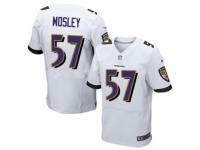 Men's Nike Baltimore Ravens #57 C.J. Mosley Elite White NFL Jersey