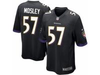Men's Nike Baltimore Ravens #57 C.J. Mosley Game Black Alternate NFL Jersey