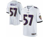 Men's Nike Baltimore Ravens #57 C.J. Mosley Limited White NFL Jersey
