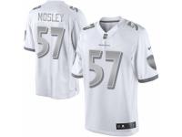 Men's Nike Baltimore Ravens #57 C.J. Mosley Limited White Platinum NFL Jersey
