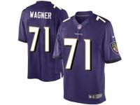 Men's Nike Baltimore Ravens #71 Ricky Wagner Limited Purple Team Color NFL Jersey
