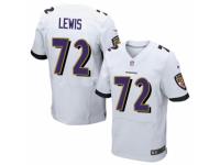 Men's Nike Baltimore Ravens #72 Alex Lewis Elite White NFL Jersey
