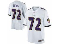 Men's Nike Baltimore Ravens #72 Alex Lewis Limited White NFL Jersey