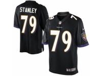 Men's Nike Baltimore Ravens #79 Ronnie Stanley Limited Black Alternate NFL Jersey