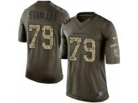 Men's Nike Baltimore Ravens #79 Ronnie Stanley Limited Green Salute to Service NFL Jersey