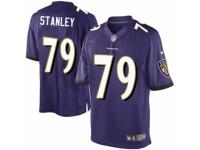 Men's Nike Baltimore Ravens #79 Ronnie Stanley Limited Purple Team Color NFL Jersey