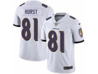 Men's Nike Baltimore Ravens #81 Hayden Hurst White Vapor Untouchable Limited Player NFL Jersey