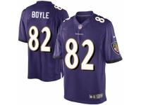 Men's Nike Baltimore Ravens #82 Nick Boyle Limited Purple Team Color NFL Jersey