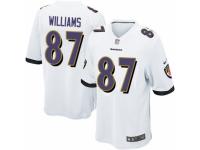 Men's Nike Baltimore Ravens #87 Maxx Williams Game White NFL Jersey