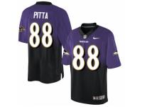 Men's Nike Baltimore Ravens #88 Dennis Pitta Limited Purple Black Fadeaway NFL Jersey