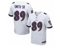Men's Nike Baltimore Ravens #89 Steve Smith Sr Elite White NFL Jersey