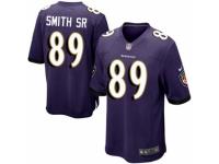 Men's Nike Baltimore Ravens #89 Steve Smith Sr Game Purple Team Color NFL Jersey