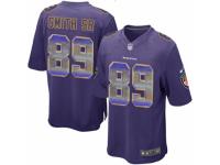 Men's Nike Baltimore Ravens #89 Steve Smith Sr Limited Purple Strobe NFL Jersey