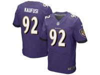 Men's Nike Baltimore Ravens #92 Bronson Kaufusi Elite Purple Team Color NFL Jersey