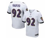 Men's Nike Baltimore Ravens #92 Bronson Kaufusi Elite White NFL Jersey