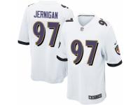Men's Nike Baltimore Ravens #97 Timmy Jernigan Game White NFL Jersey