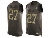 Men's Nike Buffalo Bills #27 Duke Williams Green Salute to Service Tank Top NFL Jersey
