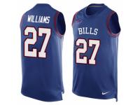 Men's Nike Buffalo Bills #27 Duke Williams Royal Blue Player Name & Number Tank Top NFL Jersey