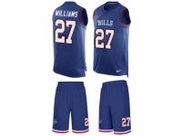 Men's Nike Buffalo Bills #27 Duke Williams Royal Blue Tank Top Suit NFL Jersey