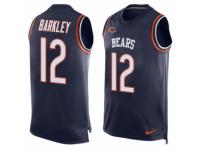 Men's Nike Chicago Bears #12 Matt Barkley Navy Blue Player Name & Number Tank Top NFL Jersey