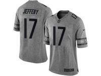 Men's Nike Chicago Bears #17 Alshon Jeffery Limited Gray Gridiron NFL Jersey