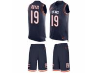 Men's Nike Chicago Bears #19 Eddie Royal Navy Blue Tank Top Suit NFL Jersey
