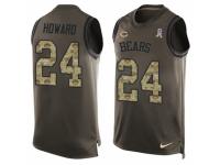 Men's Nike Chicago Bears #24 Jordan Howard Green Salute to Service Tank Top NFL Jersey