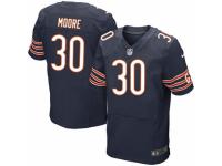 Men's Nike Chicago Bears #30 D.J. Moore Elite Navy Blue Team Color NFL Jersey