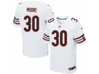Men's Nike Chicago Bears #30 D.J. Moore Elite White NFL Jersey