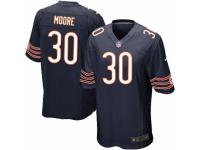 Men's Nike Chicago Bears #30 D.J. Moore Game Navy Blue Team Color NFL Jersey