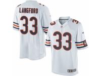 Men's Nike Chicago Bears #33 Jeremy Langford Limited White NFL Jersey