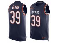 Men's Nike Chicago Bears #39 Jacoby Glenn Navy Blue Player Name & Number Tank Top NFL Jersey