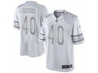 Men's Nike Chicago Bears #40 Gale Sayers Limited White Platinum NFL Jersey