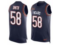 Men's Nike Chicago Bears #58 Roquan Smith Navy Blue Player Name & Number Tank Top NFL Jersey