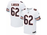 Men's Nike Chicago Bears #62 Ted Larsen Elite White NFL Jersey