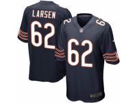 Men's Nike Chicago Bears #62 Ted Larsen Game Navy Blue Team Color NFL Jersey