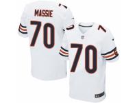 Men's Nike Chicago Bears #70 Bobby Massie Elite White NFL Jersey