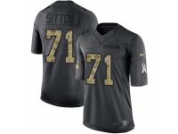 Men's Nike Chicago Bears #71 Josh Sitton Limited Black 2016 Salute to Service NFL Jersey