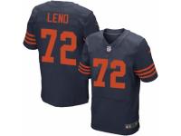 Men's Nike Chicago Bears #72 Charles Leno Elite Navy Blue 1940s Throwback Alternate NFL Jersey