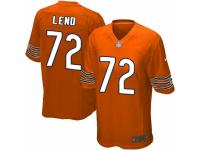 Men's Nike Chicago Bears #72 Charles Leno Game Orange Alternate NFL Jersey