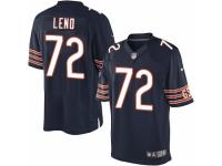 Men's Nike Chicago Bears #72 Charles Leno Limited Navy Blue Team Color NFL Jersey