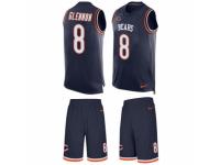 Men's Nike Chicago Bears #8 Mike Glennon Navy Blue Tank Top Suit NFL Jersey