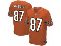Men's Nike Chicago Bears #87 Tom Waddle Elite Orange Alternate NFL Jersey