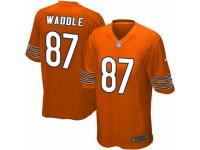Men's Nike Chicago Bears #87 Tom Waddle Game Orange Alternate NFL Jersey