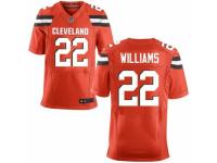 Men's Nike Cleveland Browns #22 Tramon Williams Elite Orange Alternate NFL Jersey