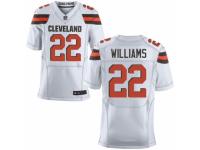 Men's Nike Cleveland Browns #22 Tramon Williams Elite White NFL Jersey