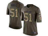 Men's Nike Cleveland Browns #51 Barkevious Mingo Limited Green Salute to Service NFL Jersey
